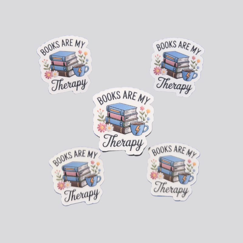 Books Are My Therapy Sticker