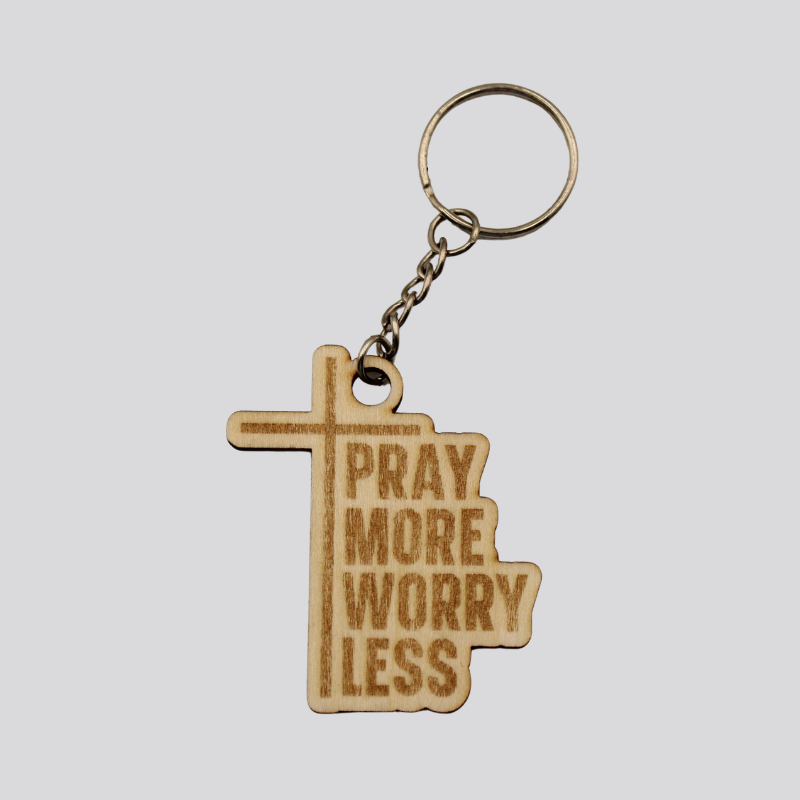 Pray More Keychain