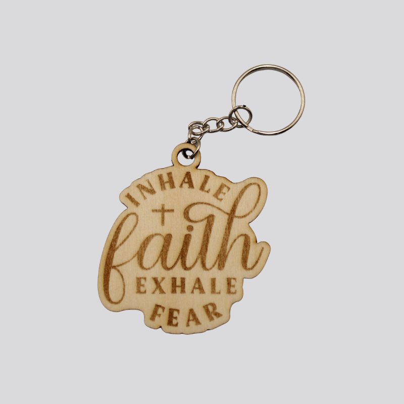 Inhale Faith Keychain