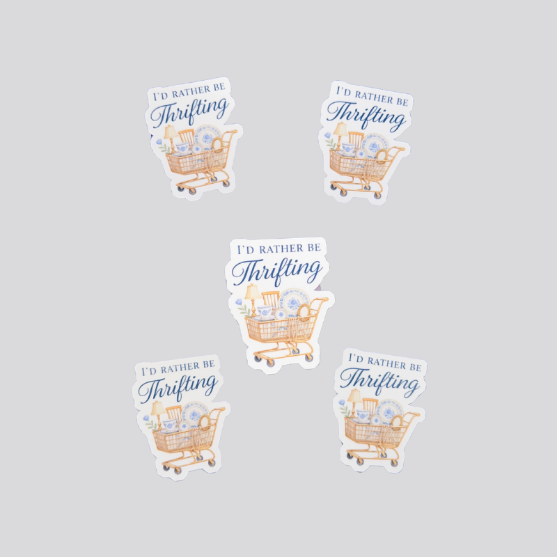 I'd Rather Be Thrifting Sticker