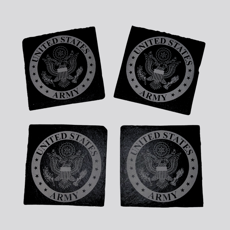Army Slate Coaster Set