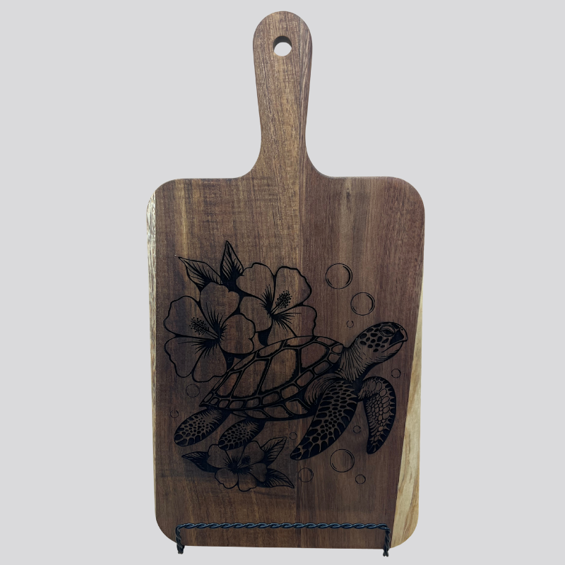 Decorative Sea Turtle Acacia Wood Cheese/Cutting Board