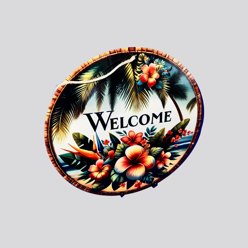 Bamboo Floral Aluminum Door Hanger