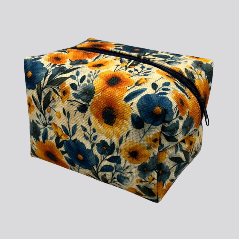 Blue/Yellow Floral Boxy Bag