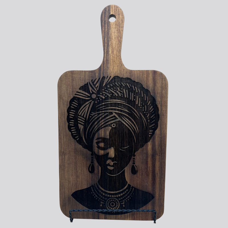 African Woman 3 Cheese/Cutting Board