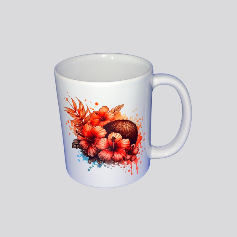 Hibiscus & Coconut Coffee Mug