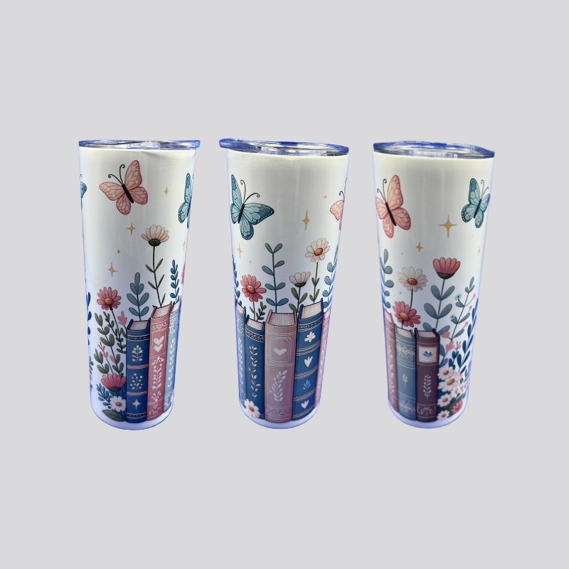Floral Books Tumbler