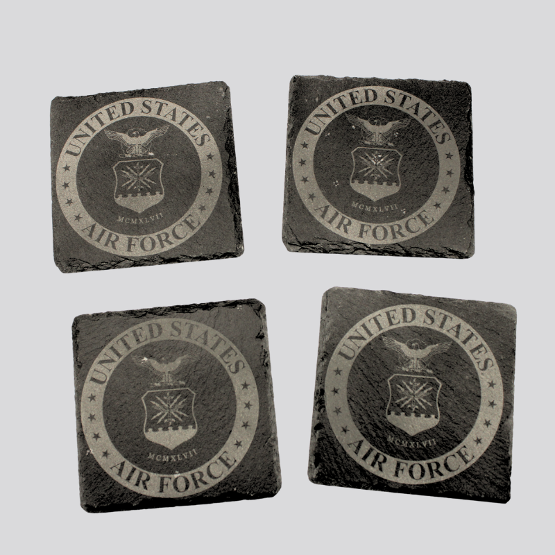 Air Force Slate Coaster Set