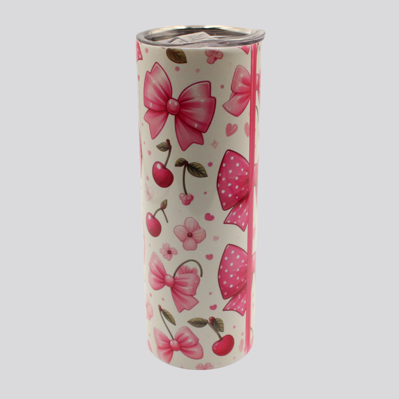 Pink Bows & Cherries Tumbler