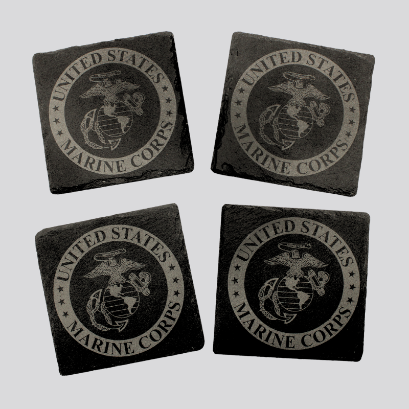Marines Slate Coaster Set