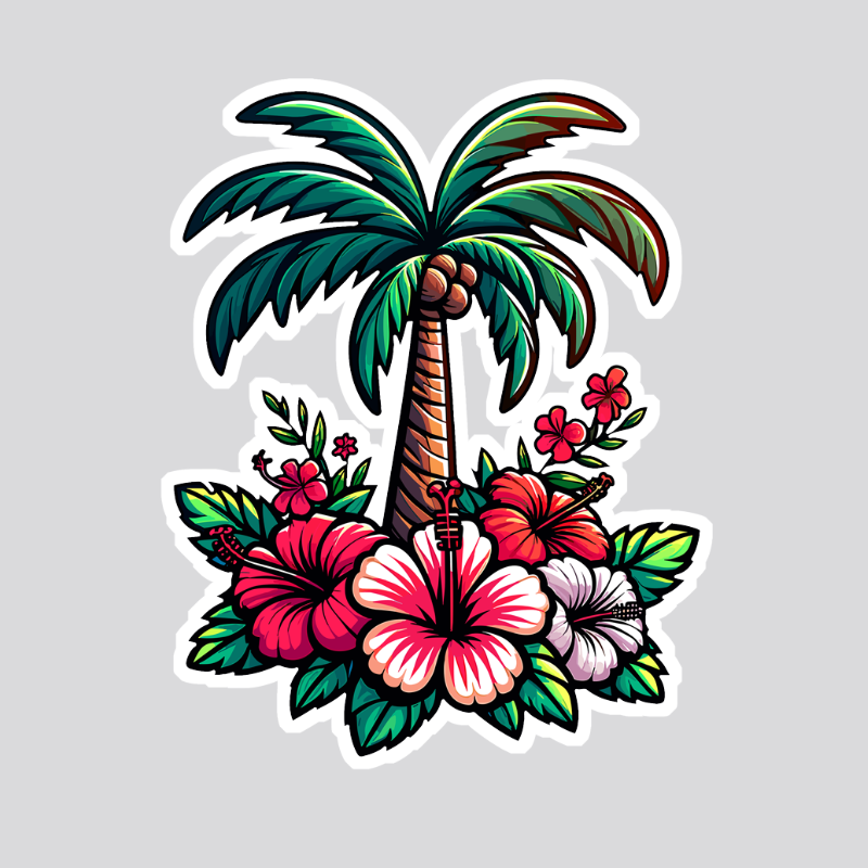 Island/Tropical 8 Sticker