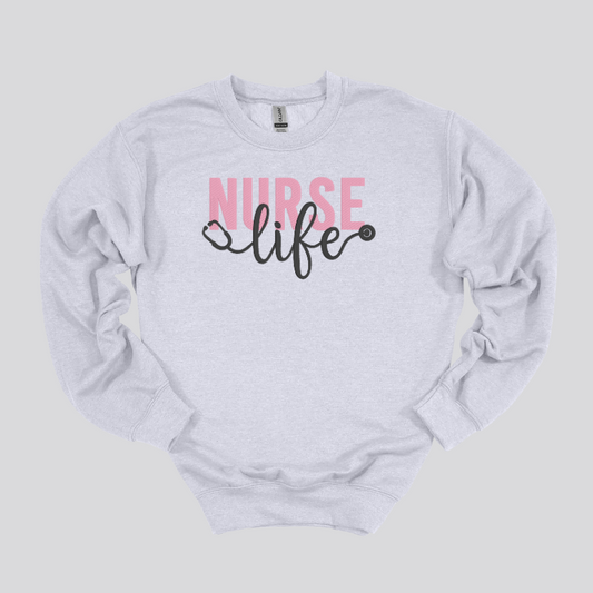 Nurse Life Embroidered Sweatshirt