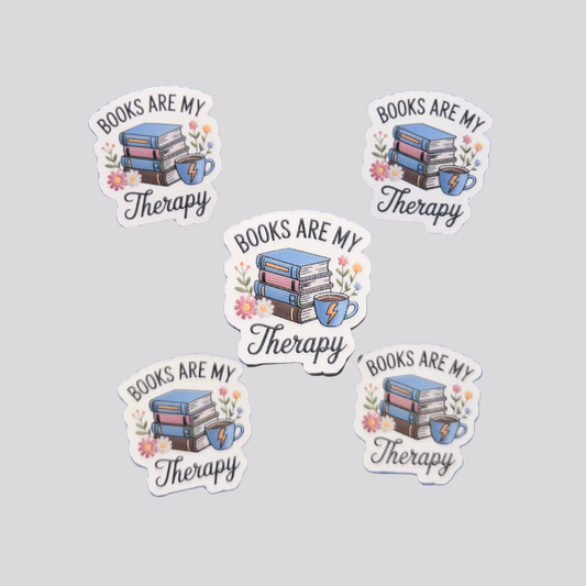 Books Are My Therapy Sticker