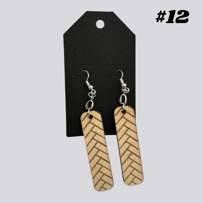 Wooden Tribal/Island Earrings