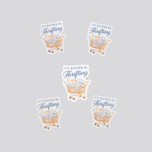 I'd Rather Be Thrifting Sticker