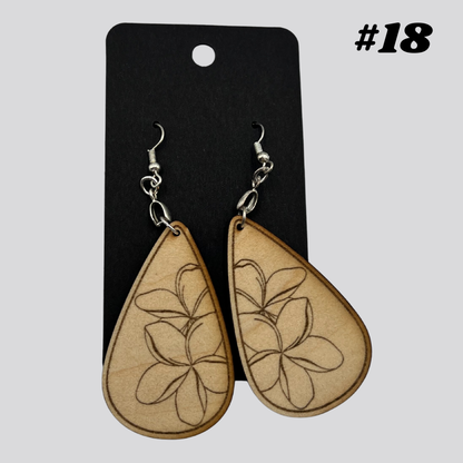 Wooden Tribal/Island Earrings