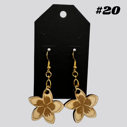 Wooden Tribal/Island Earrings