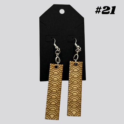 Wooden Tribal/Island Earrings