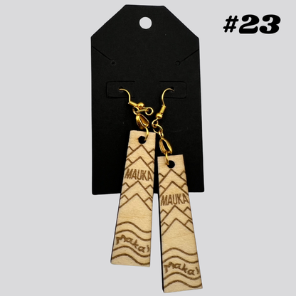 Wooden Tribal/Island Earrings