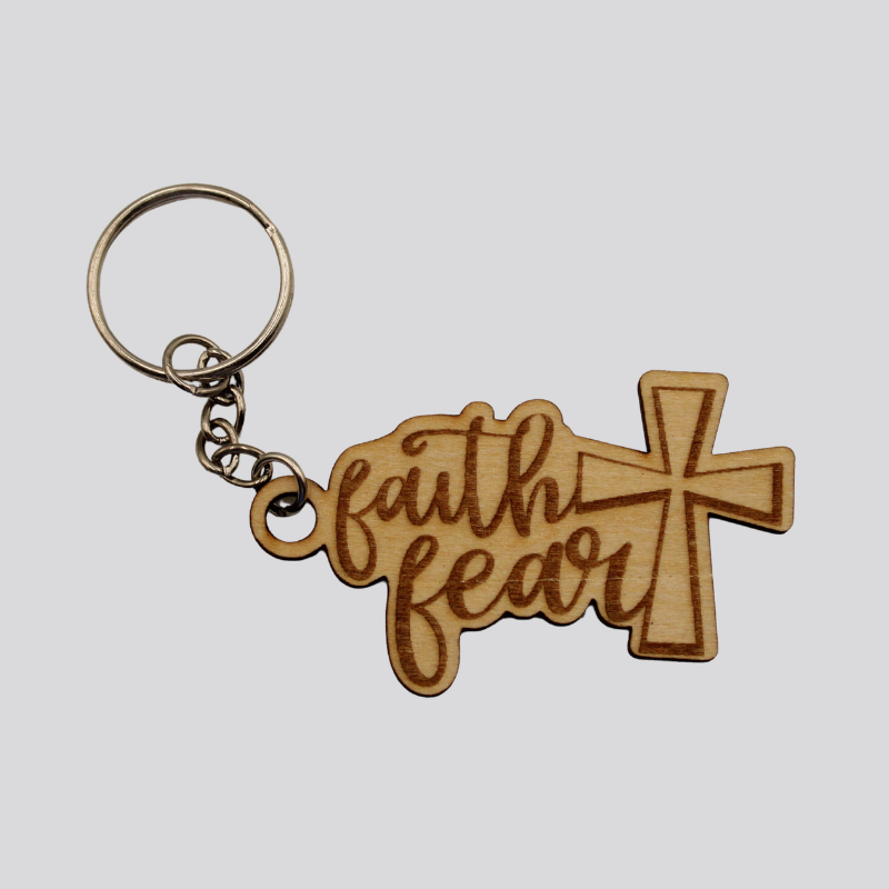 Faith Fear Keychain