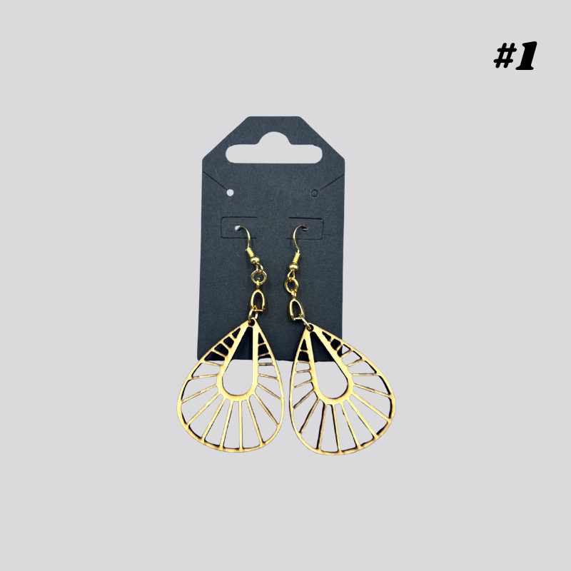 Wooden African Earrings