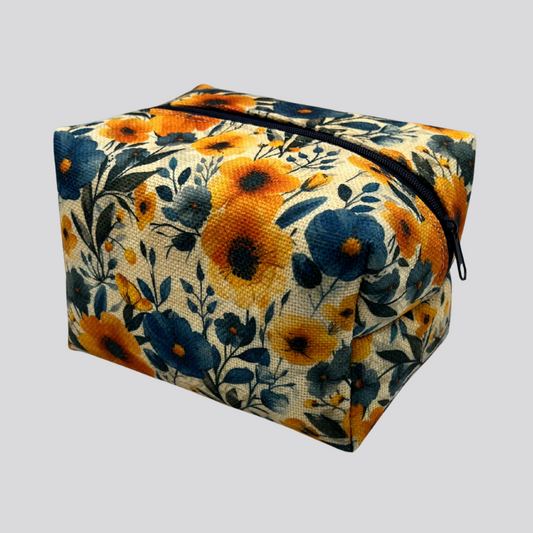 Blue/Yellow Floral Boxy Bag