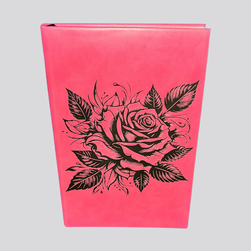 Pink Rose Engraved Journal
