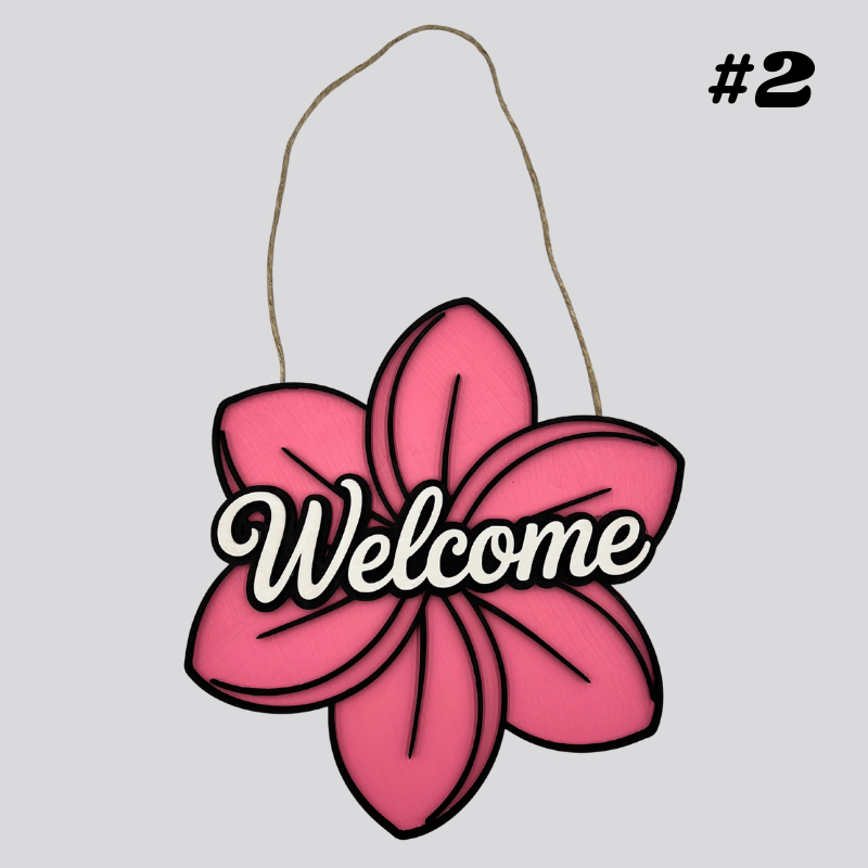 Wooden Door Hangers (Floral)