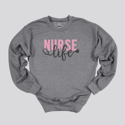Nurse Life Embroidered Sweatshirt