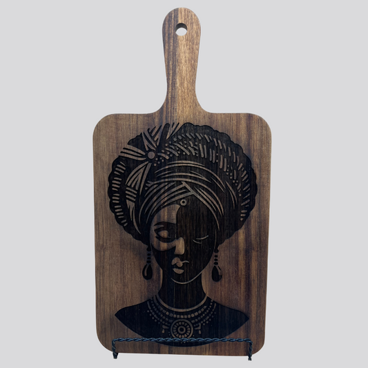 African Woman 3 Cheese/Cutting Board