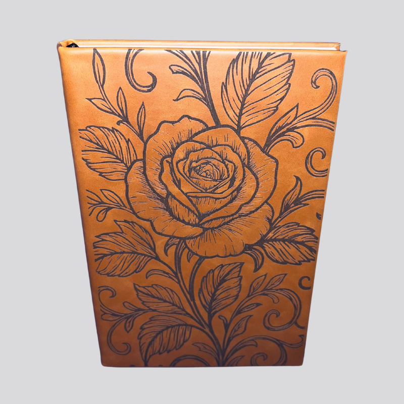 Heritage Rawhide Rose Vine Engraved Journal