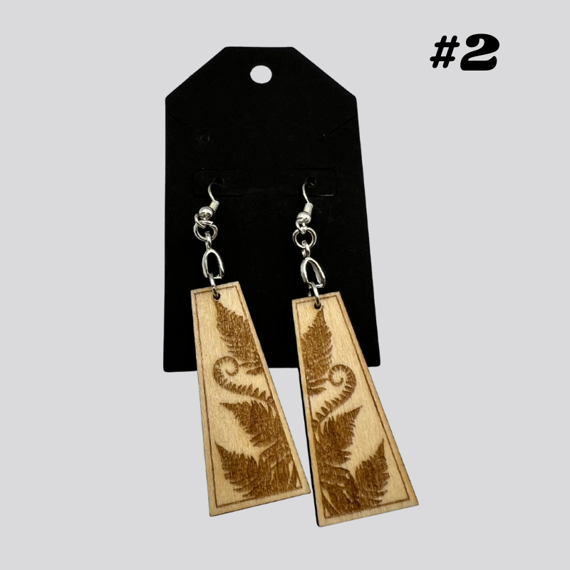 Wooden Tribal/Island Earrings