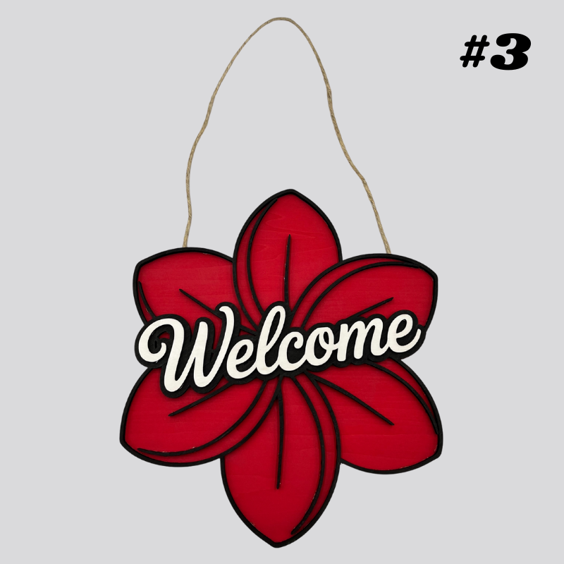 Wooden Door Hangers (Floral)