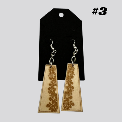 Wooden Tribal/Island Earrings