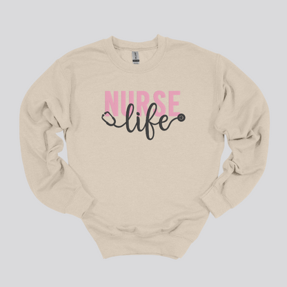 Nurse Life Embroidered Sweatshirt