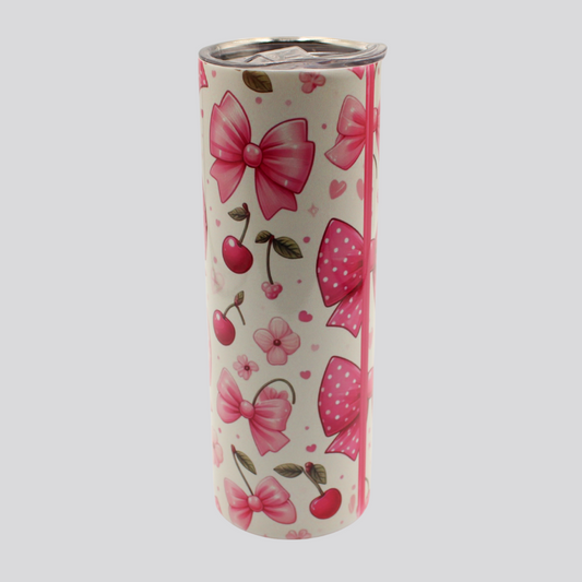 Pink Bows & Cherries Tumbler