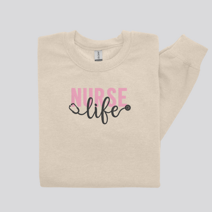Nurse Life Embroidered Sweatshirt
