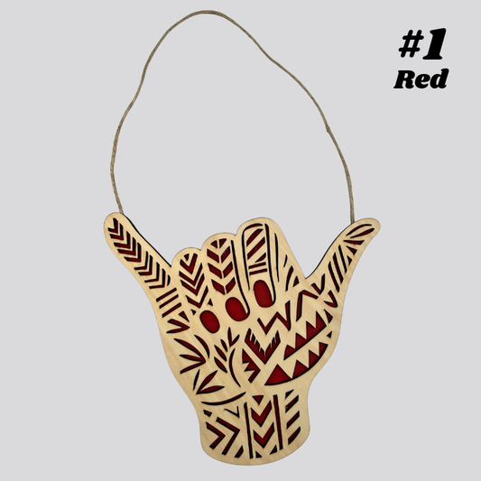 Wooden Door Hangers (Shaka Hand)