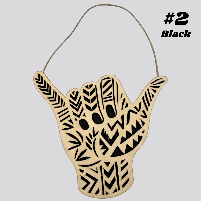 Wooden Door Hangers (Shaka Hand)