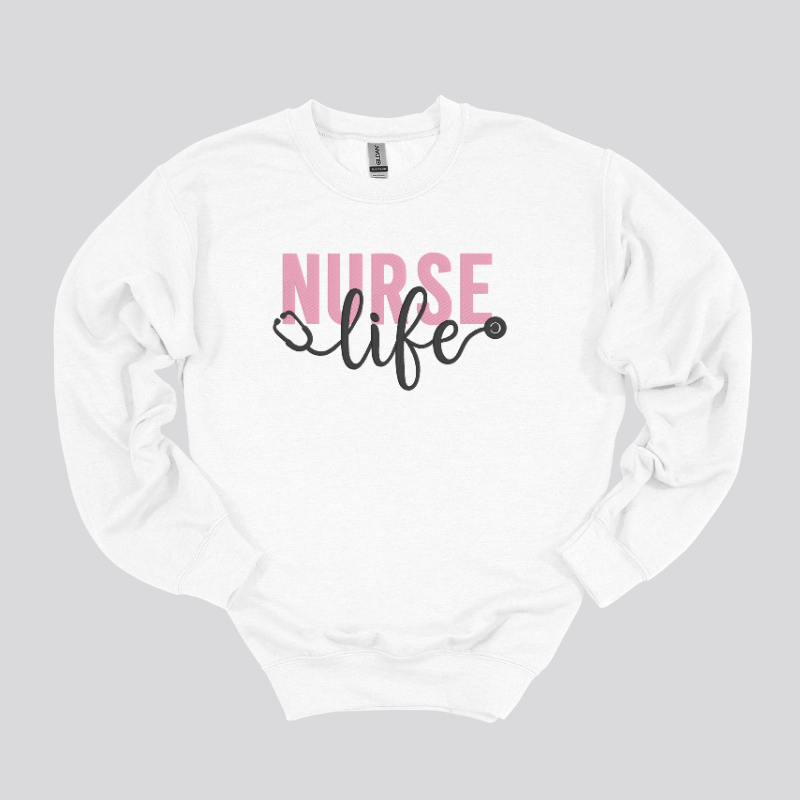 Nurse Life Embroidered Sweatshirt