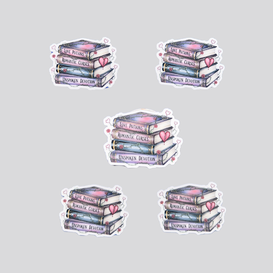 Love Romantic Unspoken Books Sticker